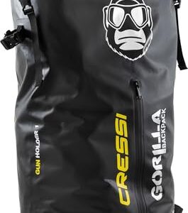 Cressi Gorilla Backpack, unisex Rucksack in Schwarz mit 80 Liter Fassungsvermögen, wasserdicht und ideal für Tauchausrüstung