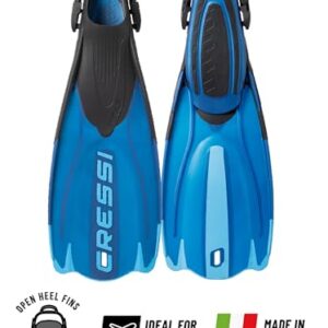 CRESSI Maui Fins Blau/Azurblau L/XL - Unisex Verstellbare Flossen für Schwimmen und Schnorcheln