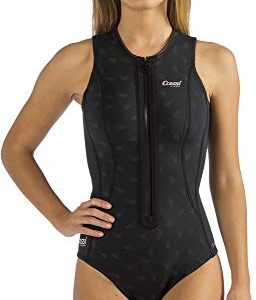 Cressi Thermal Lady Swimsuit, schwarzer Neopren-Badeanzug für Damen, ideal für Wassersportarten wie Schwimmen, Schnorcheln, Tauchen und Wellenreiten.