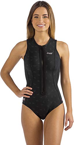 Cressi Thermal Lady Swimsuit, schwarzer Neopren-Badeanzug für Damen, ideal für Wassersportarten wie Schwimmen, Schnorcheln, Tauchen und Wellenreiten.
