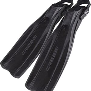 Cressi Unisex Open Heel Tauchen Flossen in Schwarz, XL/XXL (46/47) - Komfortable und preisgünstige Tauchflossen für jeden Taucher