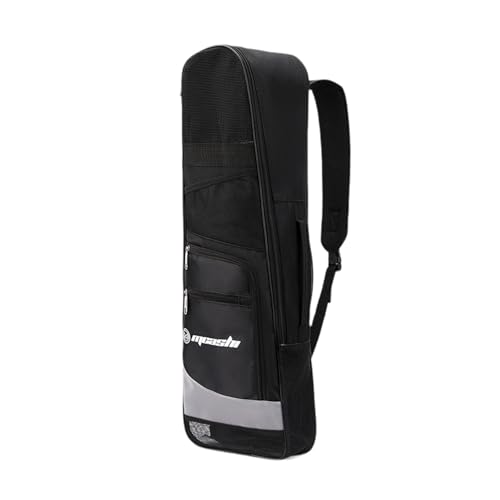 Schnorchel-Rucksack mit Flossen-Organizer und Schultertasche für Strandaktivitäten, Schwarz - Vielseitige Beachtasche mit großem Fassungsvermögen und atmungsaktiven Tragegurten