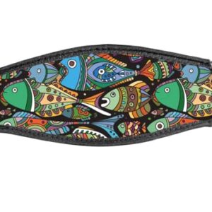 Maskenband aus Neopren mit Klettverschluss und farbiger Aufdruck für Taucher, komfortabel zu tragen und leicht abzunehmen