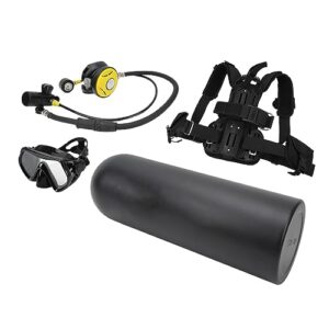 BuyWeek Scuba Diving Tank, 4-Liter-Tauchflasche mit Kunststoff-Gummi-Aluminiumlegierung-Nylon für Sport-Tauchen