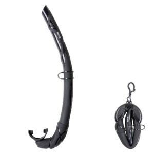 Faltbarer Schnorchel für das Freitauchen und Unterwasser-Speerfischen, 100% hypoallergenes Silikon, flexibel und langlebig, ergonomisches Mundstück