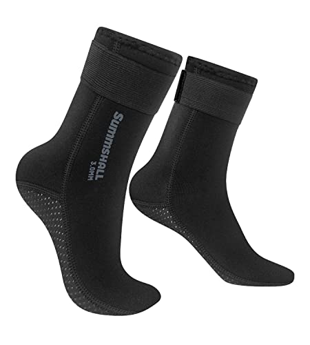 Warm haltende Neoprensocken für Damen und Herren - Anti-Rutsch-Sohle, Langlebigkeit, Wattsocken für Wassersport