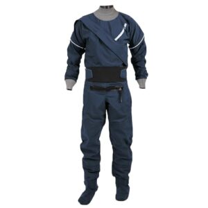 Trockenanzug für Männer, 3-lagiger wasserdichter Stoff, Kajak-Trockenanzug mit Latex an Hals und Handgelenk, ideal für Neopren-Tauchen und Reißverschluss