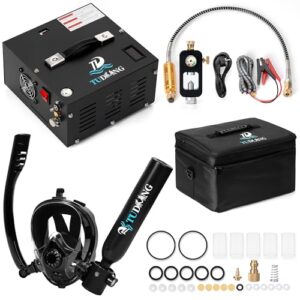 TUDIVING 0,5 l Mini-Tauchflasche, Lungenflasche mit Luftkompressor und Sauerstoffflasche für das Tauchen