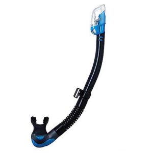 Trockentauchschnorchel von TUSA HyperDry Elite II 2 Fishtail Blue/Black SP-0101 für Erwachsene, Tauchausrüstung, Unterwasser-Tauchgerät