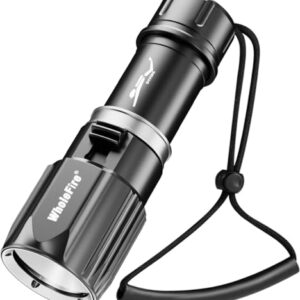 WholeFire Tauchlampe LED Extrem Hell 6000 Lumens, IPX8 Wasserdicht 30M Unterwasser Taschenlampe für Unterwasser Tiefseehöhle bei Nacht