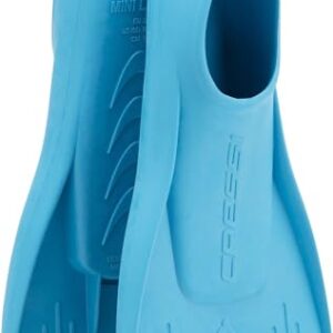 Kurze Flossen für Kinder zum Tauchen, Schnorcheln und Schwimmen, Azurblau 34/35