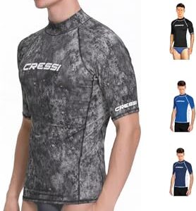 Herren Rash Guard UV Sonnenschutz mit UPF 50+ Schutz, Tarnung Schwarz, Größe 54