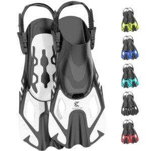 Verstellebare Schnorchelflossen für Erwachsene und Kinder, leicht zu tragen, ideal zum Schnorcheln, Schwimmen und Tauchen