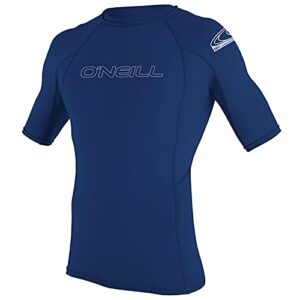 Navyblauer Männerkurzarmsonnenhemd Rash Vest mit UV-Schutz und atmungsaktivem Material