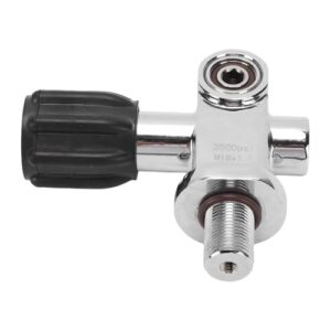 Tauchflaschenventil, Dual-Use-Ventil mit M18 x 1,5-Gewinde, hochwertiger Druckregler für Tauchen und Schnorcheln