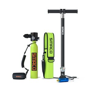 SMACO Mini Tauchflasche, Sauerstoffflasche für Tauchen, leichte und kompakte Ausrüstung mit 0,5l Fassungsvermögen