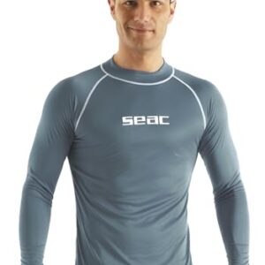 Herren T-Shirt für Schwimmen, Surfen und Tauchen mit hohem UV-Schutz von Seac. Langärmeliges Design für maximalen Tragekomfort und Schutz vor Sonneneinstrahlung.