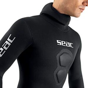 Tauchanzug aus Neopren für Freitauchen, Latzhose und Kapuzenjacke, 5 mm Dicke, optimale Isolierung und bequemer Schnitt