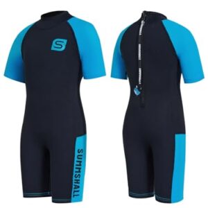 Kinder Neoprenanzug 2mm Shorty UV50+ Sonnenschutz, weich und dehnbar zum Schwimmen, Schnorcheln & Strand