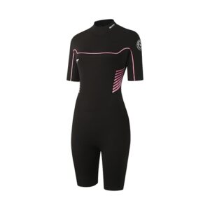 Damen-Neoprenanzug Shorty, 3/2mm Neoprene-Wetsuit für kaltes Wasser, CR-Neoprene-Tauchanzug zum Tauchen Surfen Schnorcheln Kajakfahren Wassersport