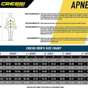 Cressi Kompletter Tauchanzug für Apnoe-Taucher aus weichem Neopren, 3,5 mm, schwarz, Größe XL/5
