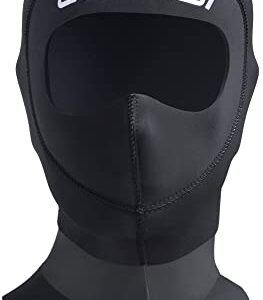 Cressi Unisex-Adult Orust Hood 5mm, Schwarz/Silber, XL/5 - Neoprenanzug mit glatter Schicht und wasserdichten Abdichtungen