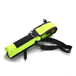 Desiumite Aufbewahrungstasche für Tauchzylinder, 0,5 l, schützende Tragetasche für Lufttanks, tragbare Sauerstoffflaschen-Tasche in Gelb, Grün, Schwarz, Polyester, 35 x 7 x 6 cm