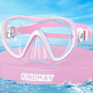 Taucherbrille für Kinder, Schwimmbrille mit Nasenschutz, 180° HD-Panoramablick, wasserdichte Tauchmaske für Kinder im Alter von 4-16 Jahren