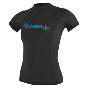 O'Neill Wetsuits Damen UV-Schutz wms Basic Skins S/S Crew Rash Vest, Schwarz, M