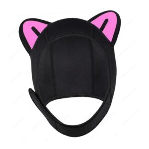 Tauchhaube mit Neoprenmaterial, Durable Stretchy Diving Cap für Wassersportler, roter Ohrschutz