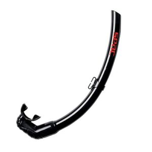 Faltbarer Schnorchel für Tauchen, Freediving und Speerfischen, Schwarz, Unisex - Erwachsene, Standardqualität