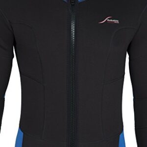 Scubatec 3mm Naßanzug mit Front-Zip, schwarz-blau, Größe 52 (L) - Tauchanzug für Männer und Frauen