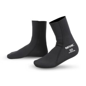 Tauchsocken aus Neopren mit nylon gefüttertem Boden von SEAC Prime, geeignet für Tauchen und Schnorcheln