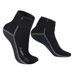 Neoprensocken für Wassersport, 3mm Neopren-Socken mit Anti-Rutsch-Sohle und Klettverschluss für Damen und Herren