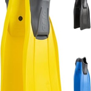 Preisgünstige Schnorchelflosse Clio in gelber Farbe für Kinder im Alter von 27-29 Jahren, ideal für die Anfänge eines Hobby-, Freizeit- und Sportschnorchlers