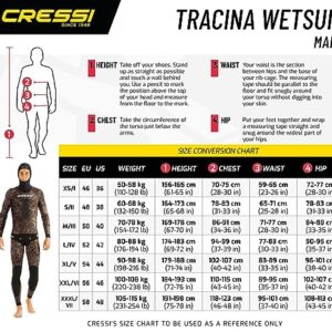 Komfortabeler und praktischer Neoprenanzug für Apnoe-Taucher in Tarnfarbe, Größe XL/5 von Cressi