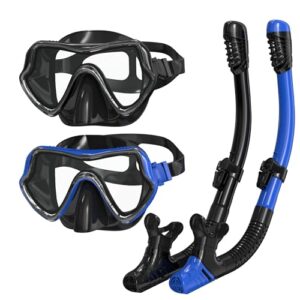 G2RISE Schnorchelset für Erwachsene, Tauchermaske und Taucherbrille mit Breath Easy Airflow Tech und Anti-Fog Design, inklusive zusätzlichem Mundstück