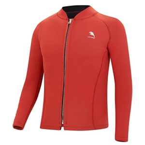 Neoprenanzug für Herren, 2 mm dicker Neoprenanzug mit Reißverschluss vorne und langen Ärmeln für Surfen, Schwimmen und Tauchen