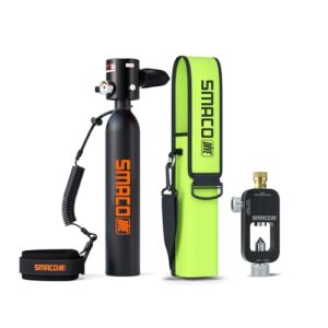 SMACO S300 Mini Tauchflasche 0,5L Sauerstoffflasche für Tauchen und Unterwasseratmung - zuverlässige Luftversorgung für Sicherheit