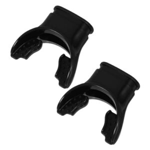 Silikon Schnorchel Mundstück, 2 Stück Wasserdichtes Tauchmundstück für Atemregler, Hygienisch Freitauchen Tauchausrüstung Zubehör Schwarz