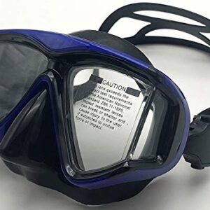 Tauchmaske mit Dioptrien für Kurzsichtige Taucher - Blau, -6.0