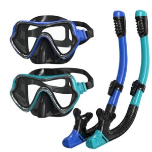 G2RISE Schnorchelset Erwachsene, Tauchermaske und Taucherbrille mit Trockenschnorchel und Breath Easy Airflow Tech sowie Anti-Fog Design für Herren und Damen
