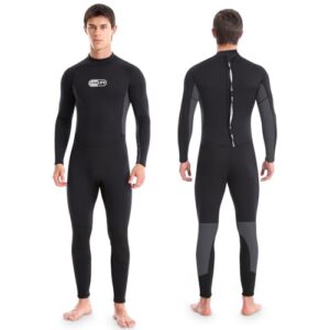 GIMILIFE Neoprenanzug für Herren, 3mm-Wetsuit mit guter Wärmeisolierung und Schutz vor scharfen Gegenständen im Wasser