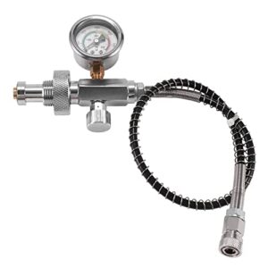 LEWITORS PCP Luftfüllstation mit DIN300 Adapter, Hochdruck-Ladeadapter für Scuba-Tank-Tauchflasche und Federschlauch-Anschluss