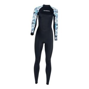 Ganzkörper Neoprenanzug für Damen, schnelltrocknend und atmungsaktiv, ideal zum Tauchen, Schwimmen, Surfen und für andere Wassersportarten, Schwarz, XXL