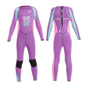 Neoprenanzug für Kinder, 2MM Neoprenanzug mit UV-Schutz und Rückenreißverschluss. Ideal für Schwimmen, Surfen und andere Wassersportarten.