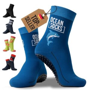 Strandsocken mit Sohle für Strand, Wasser, Watt, Boot & Trampolin - Aqua-Schuhe für Damen, Herren & Kinder