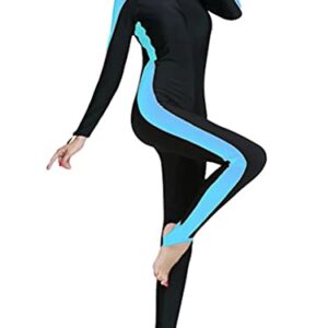 Damen Neoprenanzug Kurzarm One Piece Frontreißverschluss Schwimmanzug für Tauchen Schnorcheln Surfen