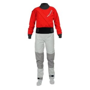 Trockentauchanzug für Damen, wasserdicht und atmungsaktiv, gepolsterter Trockenanzug aus Latex mit Halsmanschette für Kajakfahren, Angeln, Surfen