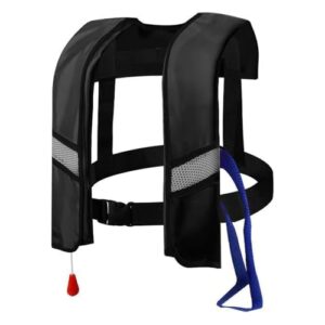 Rettungsweste für Erwachsene, automatisch aufblasbar, mit verstellbarer Schnalle und reflektierenden Streifen, Schwimmwesten für Wassersport